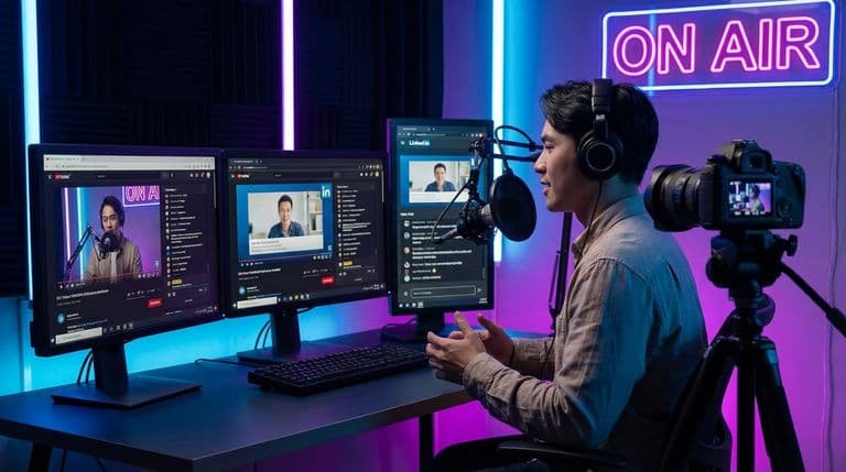 Livestream Podcasting: How to Go Live on YouTube, LinkedIn, and Facebook