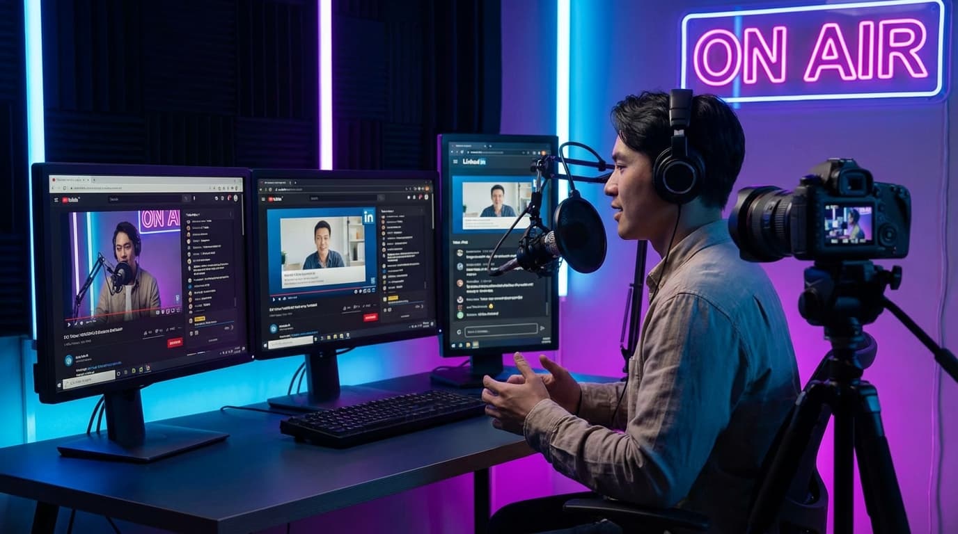 Livestream Podcasting: How to Go Live on YouTube, LinkedIn, and Facebook